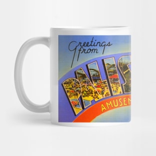 Greetings from Palisades Amusement Park - Vintage Large Letter Postcard Mug